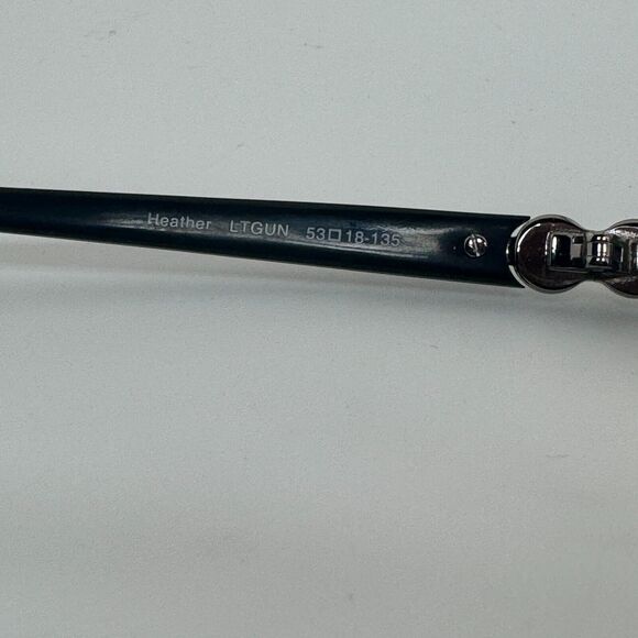 Jonathan Cate Eyeglasses Frames Heather LtGUN silver Black 53-18-135 H14296 - Picture 6 of 8